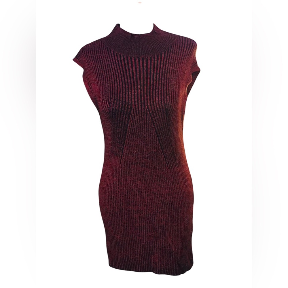 Red Ribbed Bodycon Mini Dress for Cocktail Nights